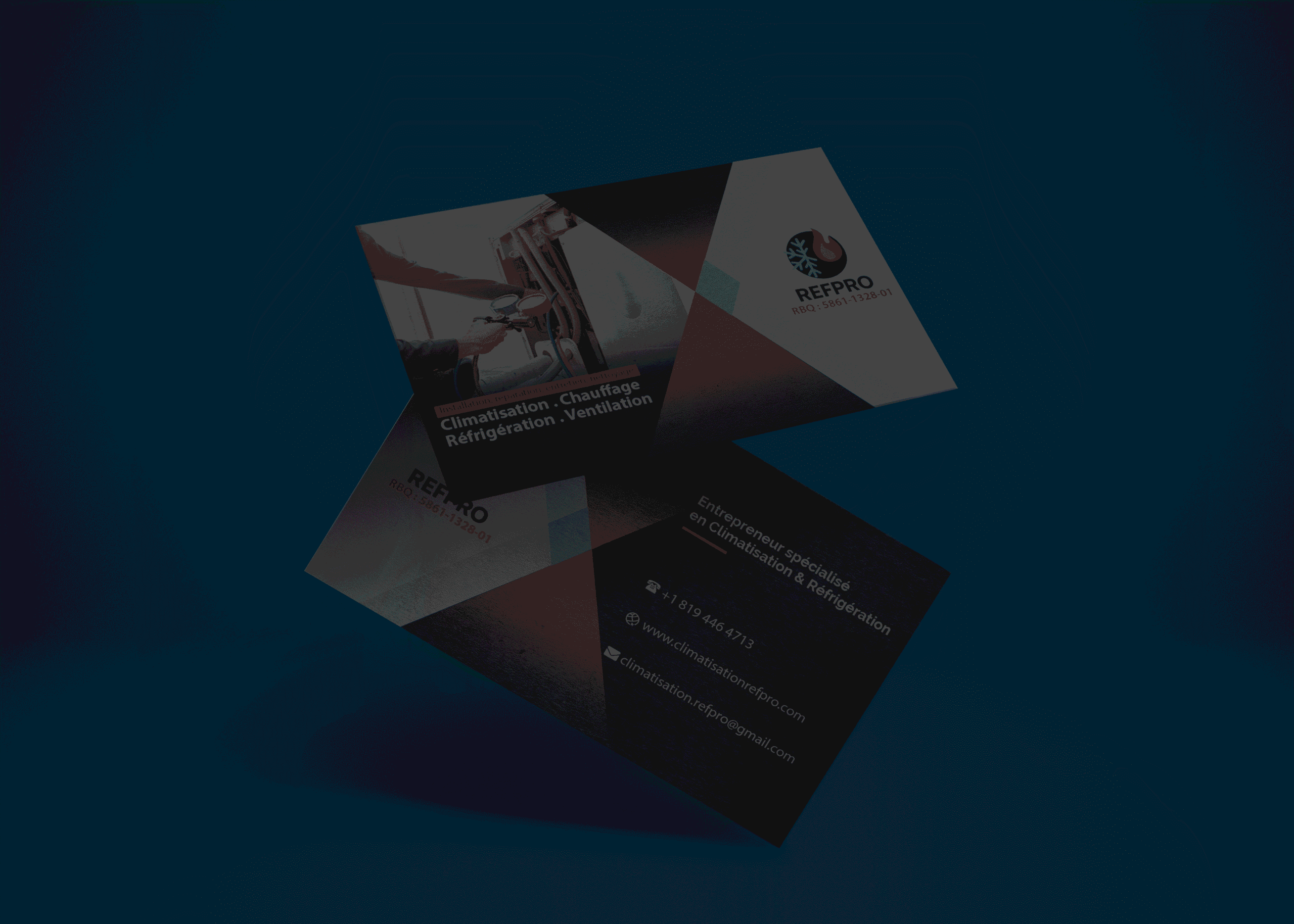 Mockup d’une carte d’affaiares recto verso créée par NEK AGENCY